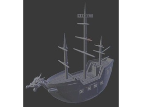 pirate ship altered openforge props dnd miniature prop dungeon dungeons dragons pirates sailboat sailing 3d print model - Mito3D