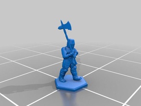 cavaleiro alabarda brinquedos & games masmorras e dragões humanos miniatura arma 3d print model - Mito3D