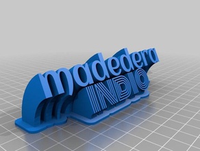 madedera indio sinais e logotipos personalizado 3d print model - Mito3D