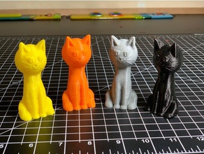 chat assis jouet jouets & jeux de dessin animé cat 3d print model - Mito3D