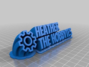 heather bureau de personnalisé 3d print model - Mito3D
