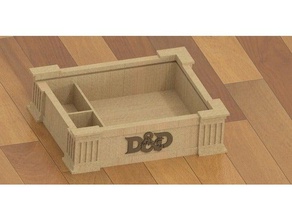dice tray holder toy & game accessories box dungeons dragons 3d print model - Mito3D