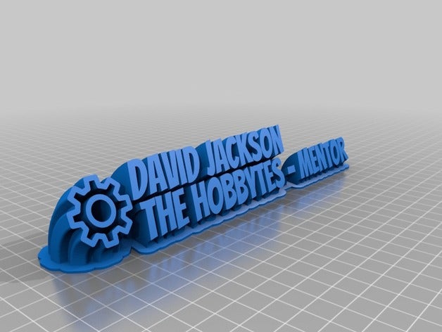 david j office personalizado 3D print model - Mito3D