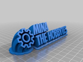mina office kundengebundene 3d print model - Mito3D