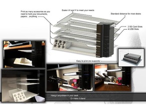 desktop organizer gadgets fusion360challenge organizedfusion