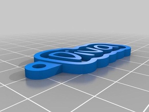 diva de porte-clés personnalisé 3d print model - Mito3D