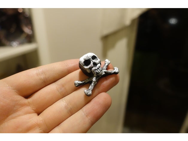 jolly roger pirata do crânio esculturas ossos cruzados a pirataria piratas 3D print model - Mito3D
