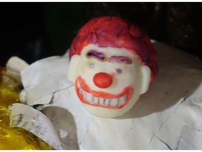 clown testa sculture raccapricciante spaventoso spooky strano 3d print model - Mito3D