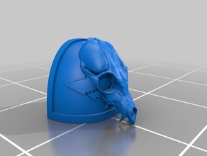 lobo cráneo hombreras hobby 40k pauldron pauldrones space marine warhammer40k warhammer wh40k 3d print model - Mito3D
