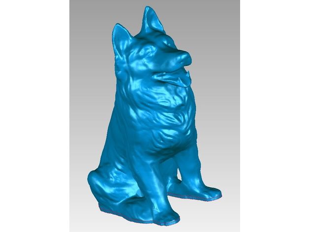 alman kurdu k9 scans e réplicas cão pastor alemão kurt lobo 3D print model - Mito3D