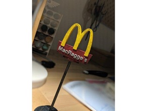 macragge's fast food sign toy & game accessories 28mm 40k tabletop gaming terrain warhammer40k warhammer 3d print model - Mito3D