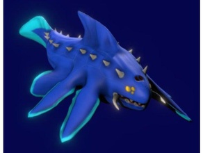 alien shark animals cute sea creature 3d print model - Mito3D