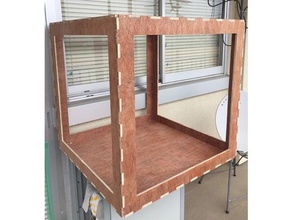 cadre en bois boîte de 800 mm x le bricolage la makermachine36 3d print model - Mito3D