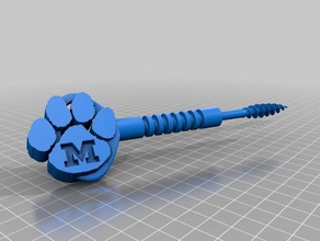 tiger paw tirbuşon 3d baskı 3d print model - Mito3D