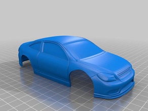 xmods chevrolet cobalt ss 90mm corpo r c i veicoli americano auto chevy cobalto rc shell tuner sintonizzatore 3d print model - Mito3D