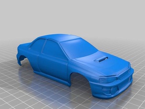 miniz subaru impreza 22b 90mm corpo r c i veicoli auto rc shell wrx sti 3d print model - Mito3D