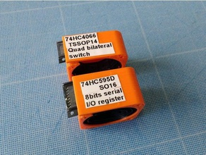 16mm mx-smd-Komponente-strip-Halter - Elektronik smd smd-box smd-Bauteile smd-Spule 3d print model - Mito3D