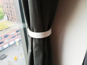 cortina de gancho titular do agregado familiar clipe retentor clip fixação parede 3d print model - Mito3D
