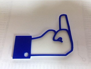 fakebook finger 2 color signs & logos 3d print model - Mito3D