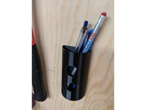 pen holder - wall mount tool holders & boxes pencil mounted 3d print model - Mito3D