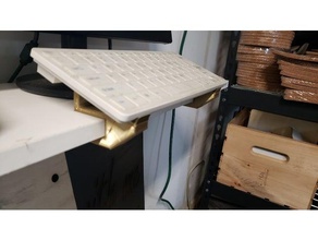 keyboard shelf attachment computer stand bracket 3d print model - Mito3D