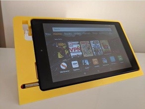 amazon fire 8 tablet dock tutucu ses güç erişimi hd yangın takma yerleştirme istasyonu usb 3d print model - Mito3D