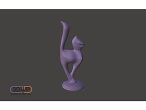 chat figurine sculptures animal cat la sculpture statue 3d print model - Mito3D
