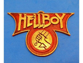 hellboy emblema sinais e logotipos quadrinhos herói placa super-herói 3d print model - Mito3D