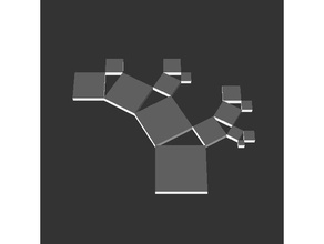 pythagorean tree 2d art 3d print model - Mito3D
