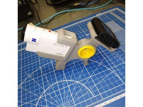 presa d'azione videocamera sony fdr x3000r as300 la fotocamera fdr-x3000 gimbal grip 3d print model - Mito3D