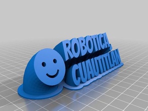 letrero robotica de la oficina personalizado 3d print model - Mito3D