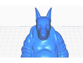 doberman buddha canine collection sculptures bust dog remix statue 3d print model - Mito3D