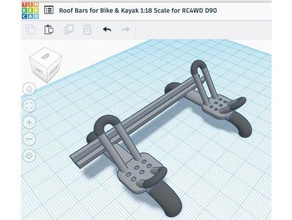 çatı arası bar d90 1 18 kayık j beşik & bisiklet tepsi rc4wd r c araçlar geliştirmeler defans 3d print model - Mito3D