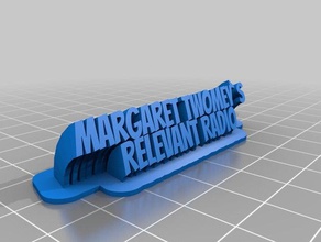 margaret office customized 3d print model - Mito3D