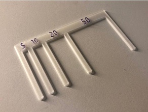 lettera di misura spessore utensili a mano lettere strumento misurazione spedizione dimensionamento 3d print model - Mito3D