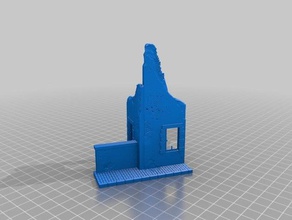 destroyed building 2 ww2 diorama 3d printing 3d print model - Mito3D