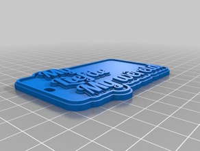 meine liefde wereld Schlüsselanhänger kundengebundene 3d print model - Mito3D