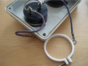 électronique - mètre de panneau jauge montage collier 53 mm diamètre l'électronique ampèremètre-voltmètre la pince col du boîtier openscad sur 3d print model - Mito3D