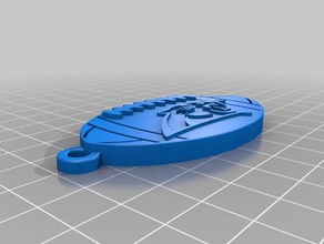 carolina Panther football Schlüsselanhänger 3d-drucken Dekoration Fußball Spiel keychain panthers 3d print model - Mito3D