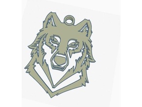 wolf keychain accessories 3d print model - Mito3D