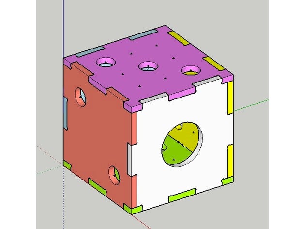 200 mm x ahşap zar kutusu diy makermachine36 3D print model - Mito3D