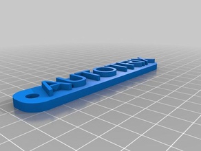 auto customized simple keychain signs & logos 3d print model - Mito3D