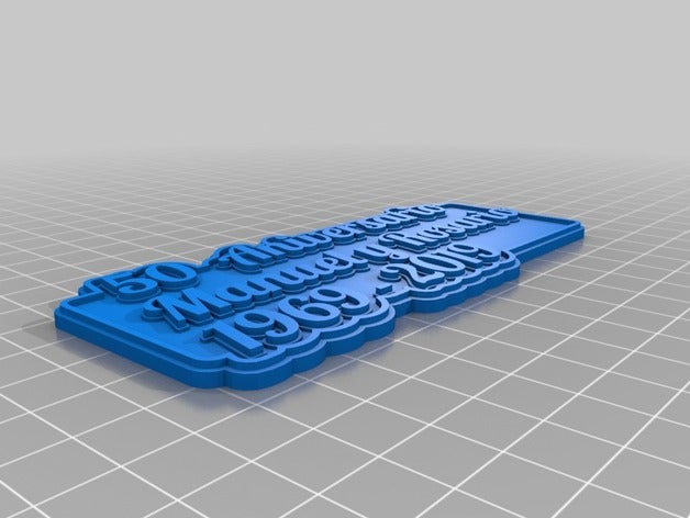 aniversario Anahtarlık özelleştirilmiş 3D print model - Mito3D