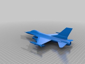 f-16 fighter jet r c veículos 3d print model - Mito3D