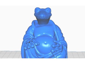 gekko buddha w hands animal collection sculptures bust remix statue 3d print model - Mito3D