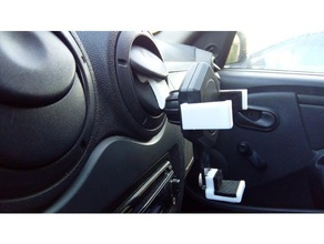 dacia smartphone navigation system montieren automotive Kugelkopf gps Halter mount sandero 3d print model - Mito3D