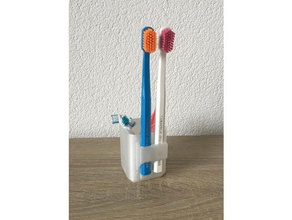 cepillos de dientes titular cuarto baño 3d print model - Mito3D