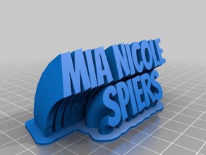 mia de la oficina personalizado 3d print model - Mito3D