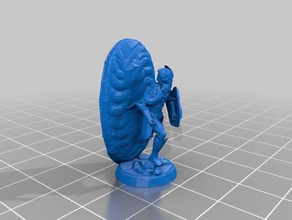 butterfly knight desna models dnd humanoid miniature pathfinder shield 3d print model - Mito3D