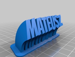 matt bureau de personnalisé 3d print model - Mito3D